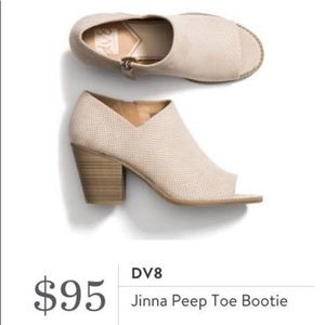 Stitch fix DV8 Jinna Peep Teo bootie  Cream 10